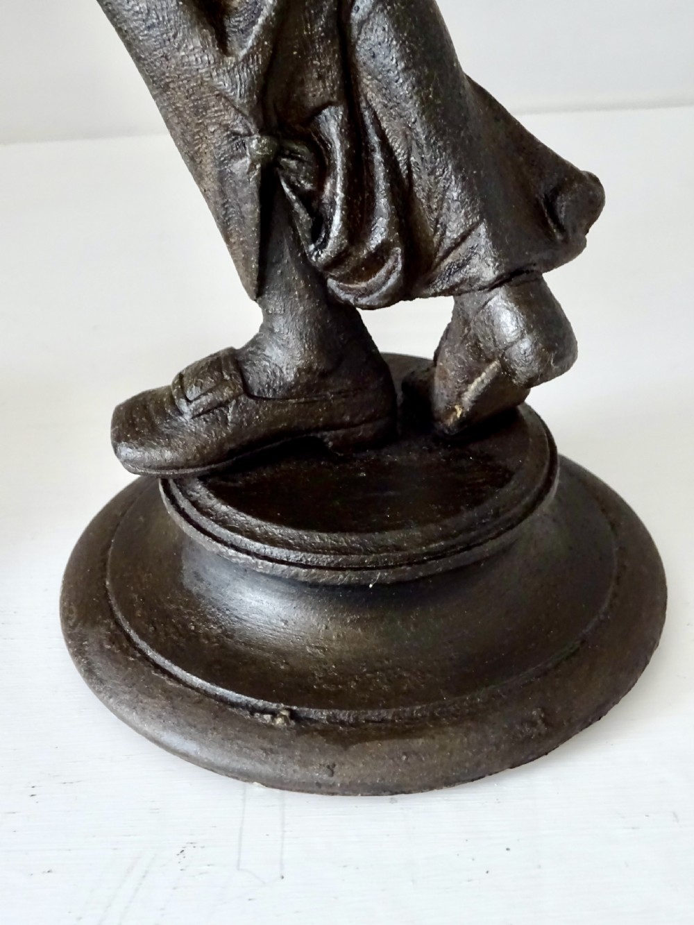 PAIR FIN DE SIECLE SPELTER 'GROTESQUE'CANDLESTICKS View IX