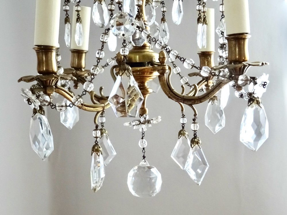 CANDLE LIT CHANDELIER CONVERTED TO ELECTRICITY View III
