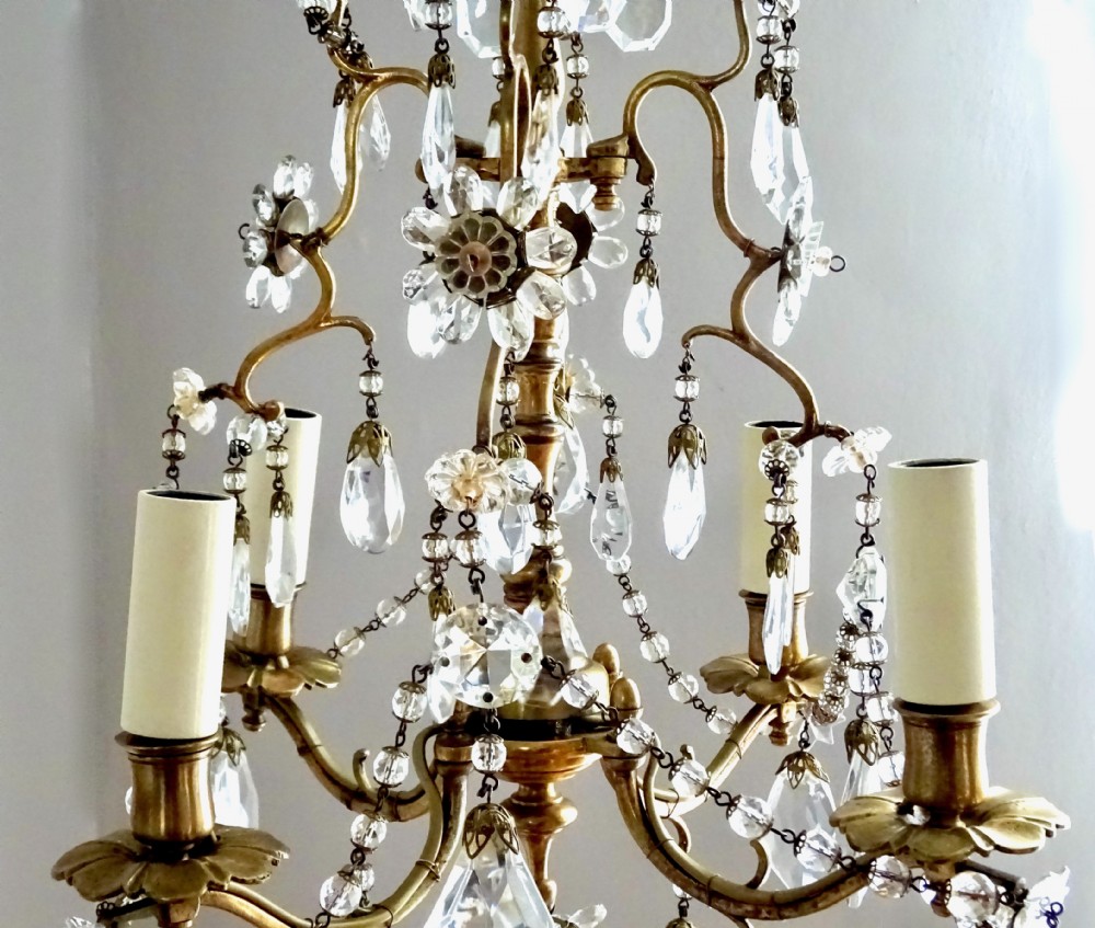 CANDLE LIT CHANDELIER CONVERTED TO ELECTRICITY View IV