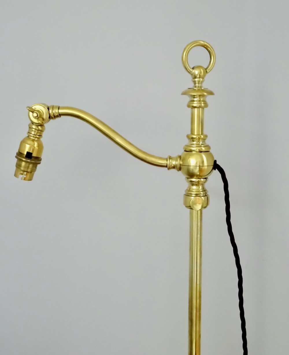 TALL BRASS ADJUSTABLE DESK LAMP  View II