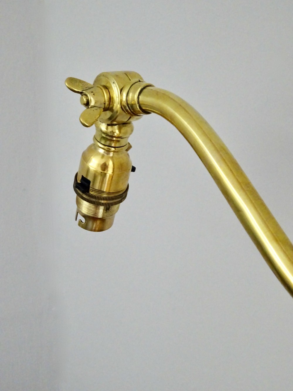 TALL BRASS ADJUSTABLE DESK LAMP  View III