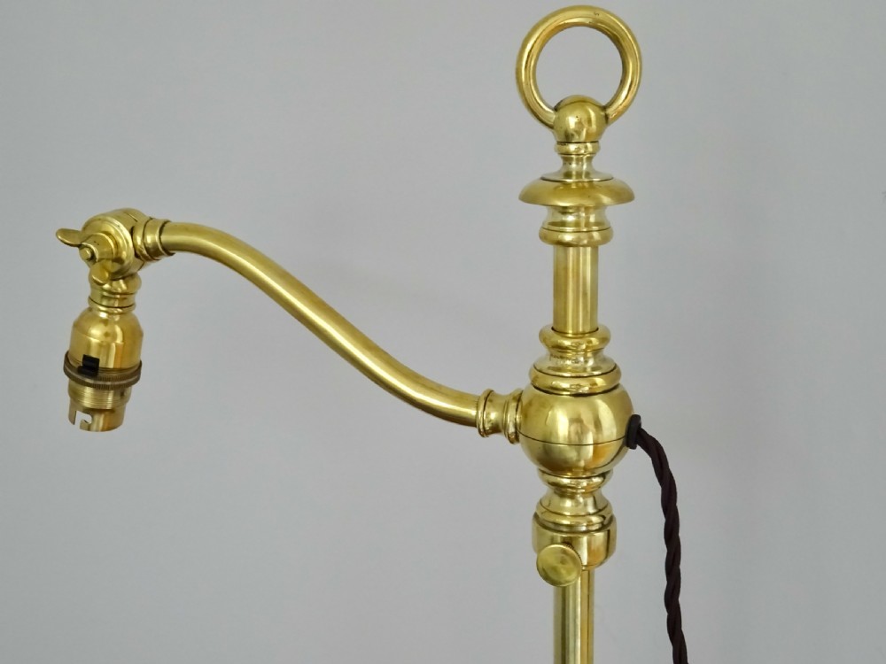 TALL BRASS ADJUSTABLE DESK LAMP  View VI