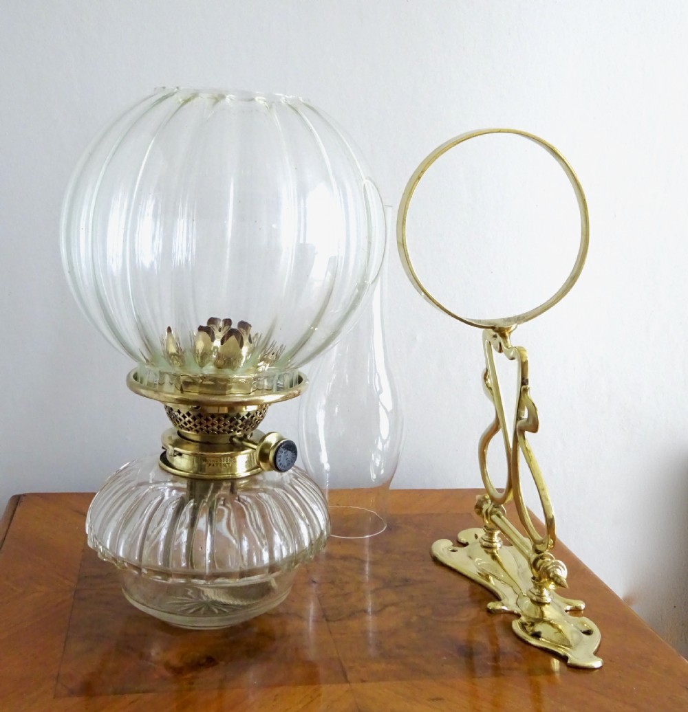 HINKS & SONS WALL OIL LAMP AND BRACKET