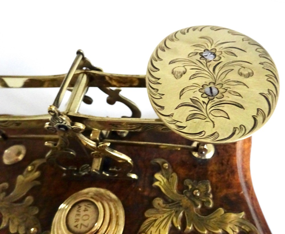 POSTAL SCALES ON A BRASS AND WALNUT BASE View VII