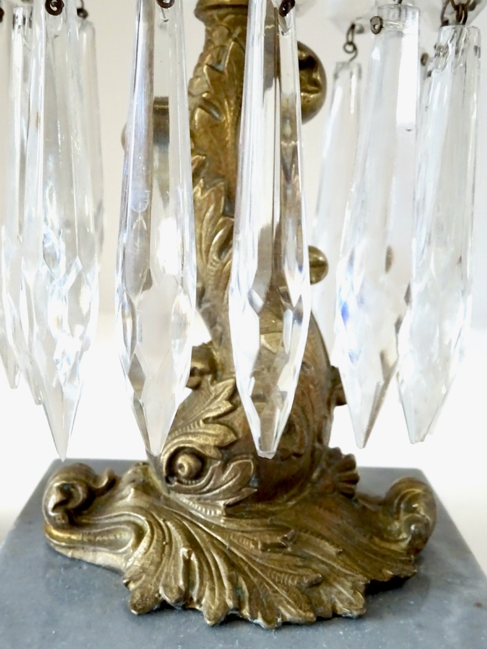 PAIR  BRONZE DOLPHIN CANDLESTICKS View VII