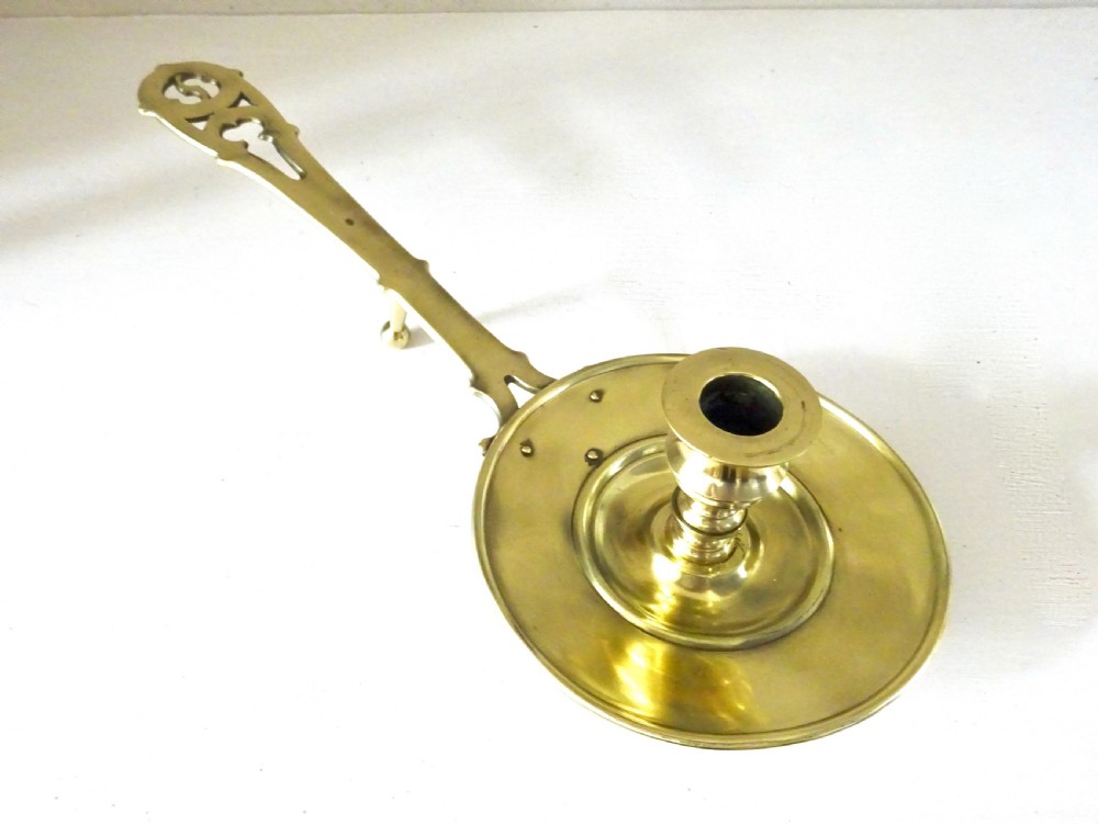 LATE VICTORIAN LONG HANDLED CHAMBERSTICK View II