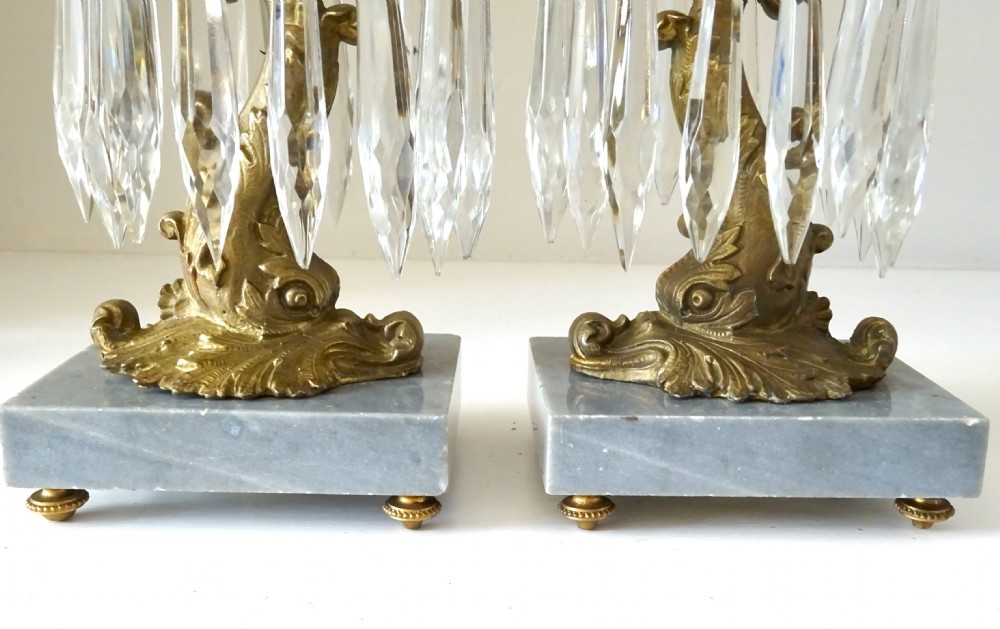 PAIR  BRONZE DOLPHIN CANDLESTICKS View V
