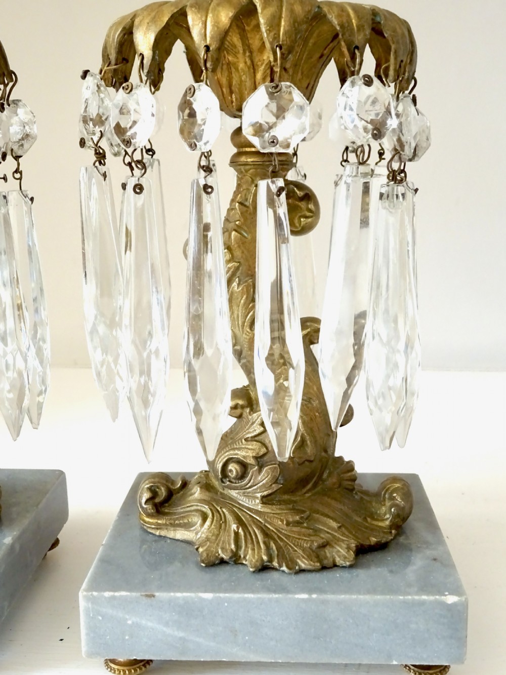 PAIR  BRONZE DOLPHIN CANDLESTICKS View VI