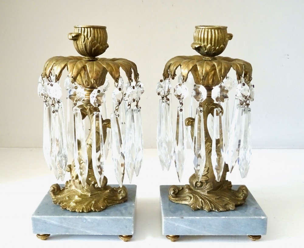 PAIR  BRONZE DOLPHIN CANDLESTICKS