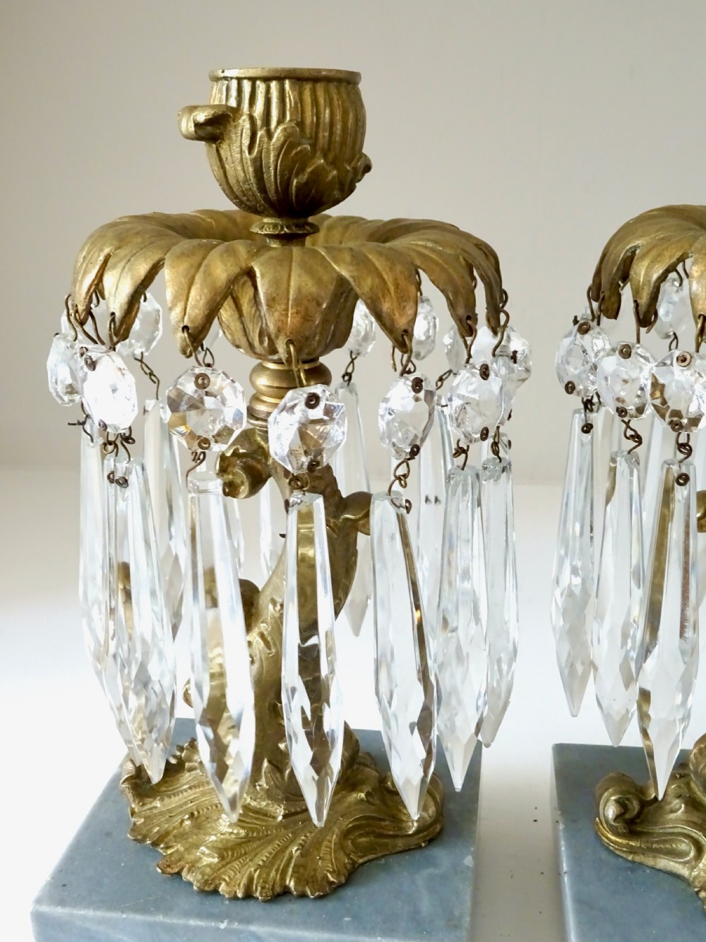 PAIR  BRONZE DOLPHIN CANDLESTICKS View II