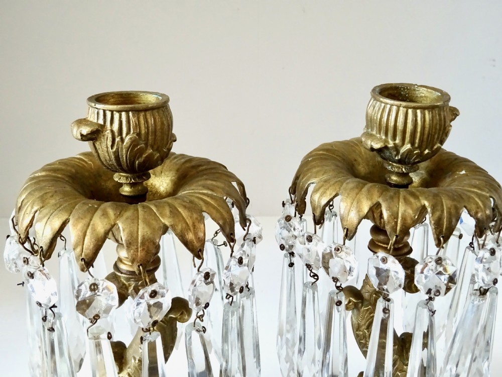 PAIR  BRONZE DOLPHIN CANDLESTICKS View III