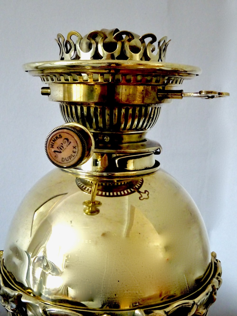DECORATIVE HINKS OIL LAMP AND SHADE View VIII