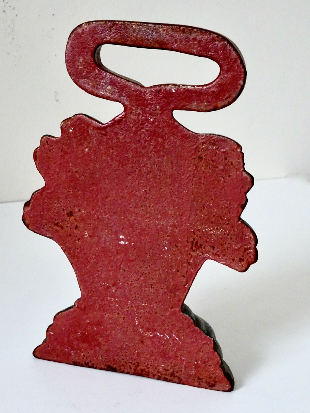 PAINTED IRON DOOR STOP BASKET OF FRUIT View IV