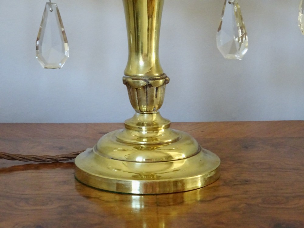 PAIR DOUBLE ARM BRASS  TABLE LAMPS View IV