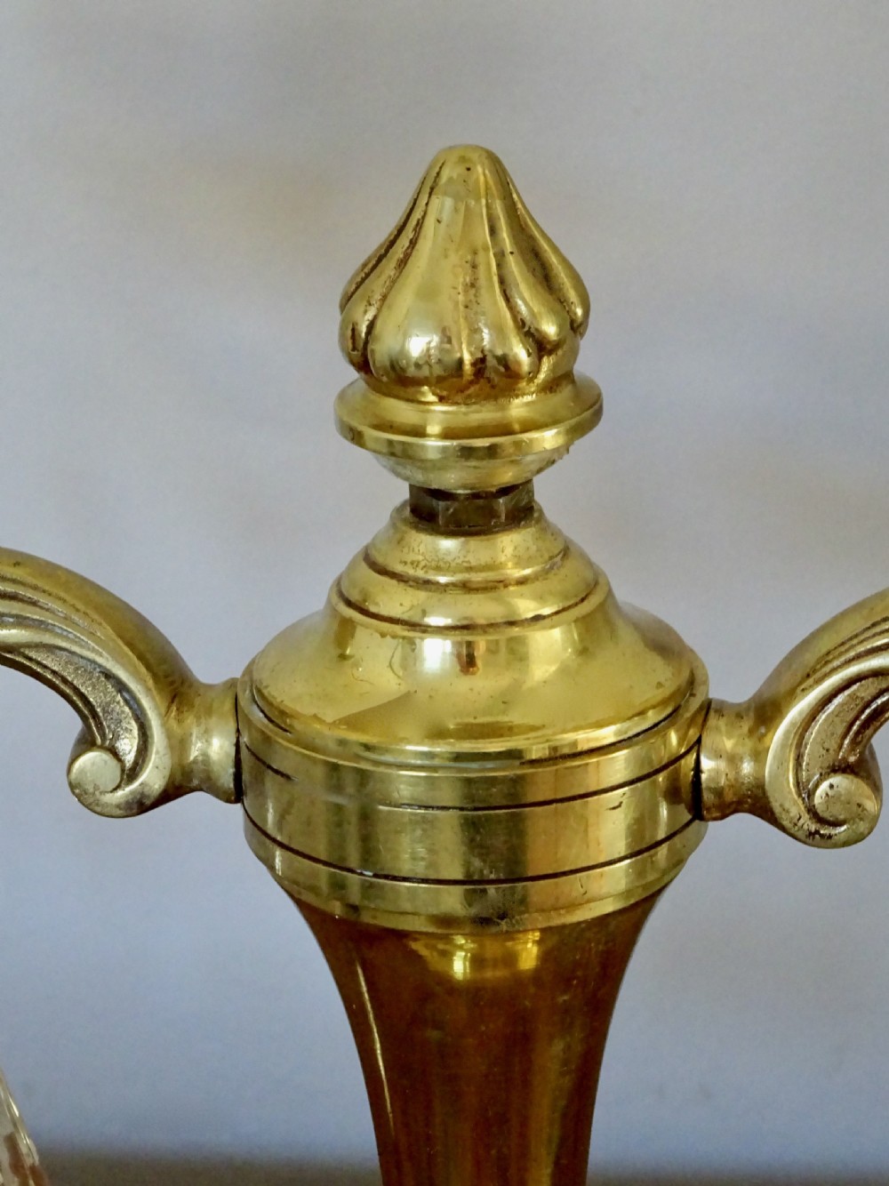 PAIR DOUBLE ARM BRASS  TABLE LAMPS View V