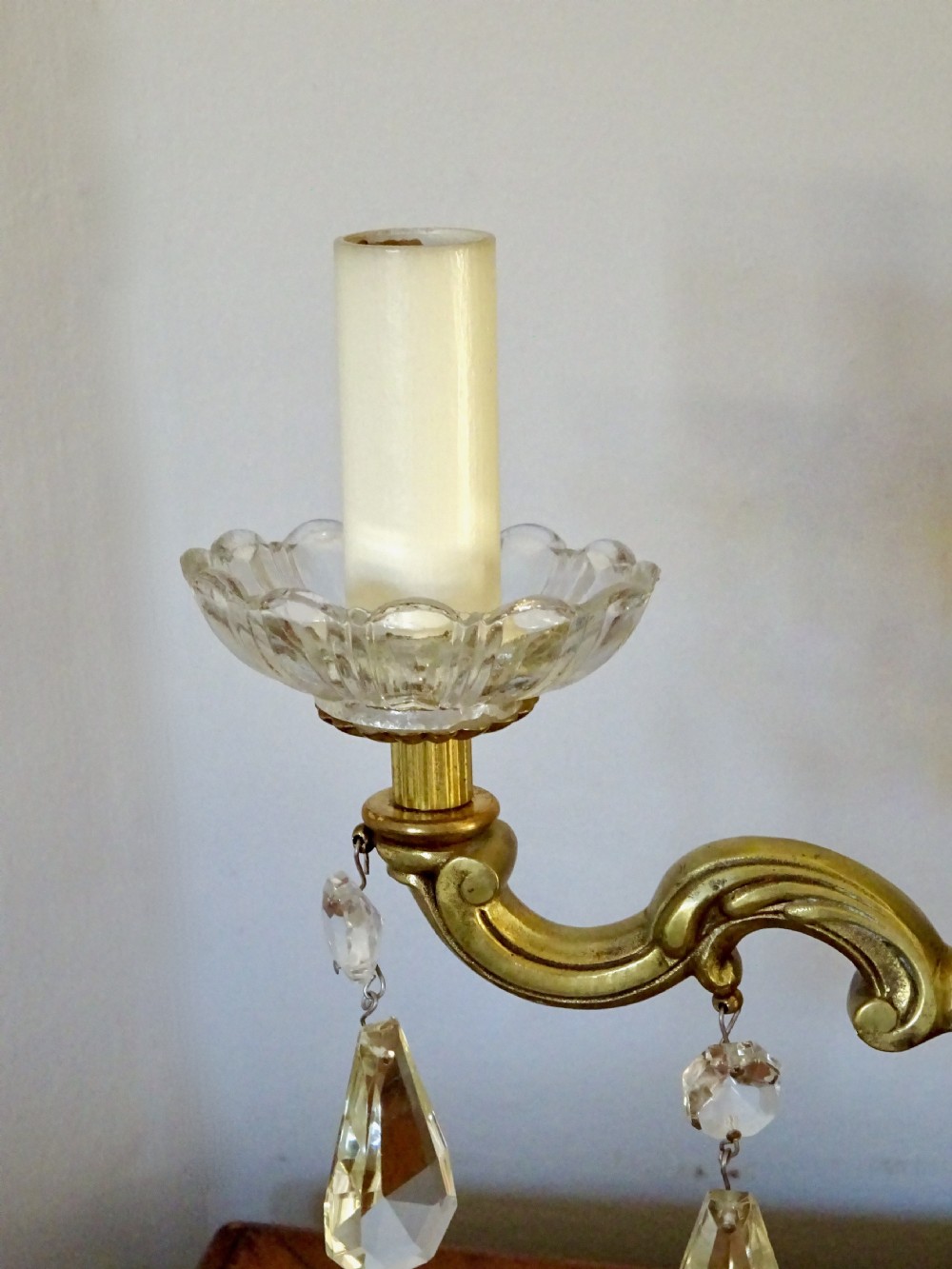 PAIR DOUBLE ARM BRASS  TABLE LAMPS View VI