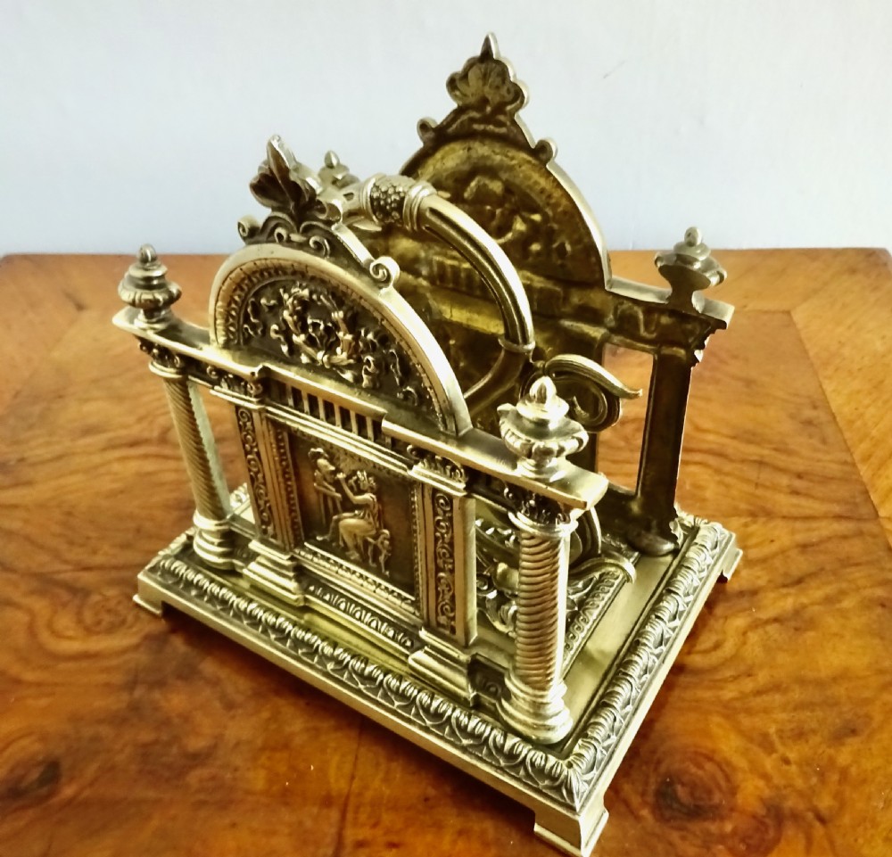 VICTORIAN BRASS LETTER RACK