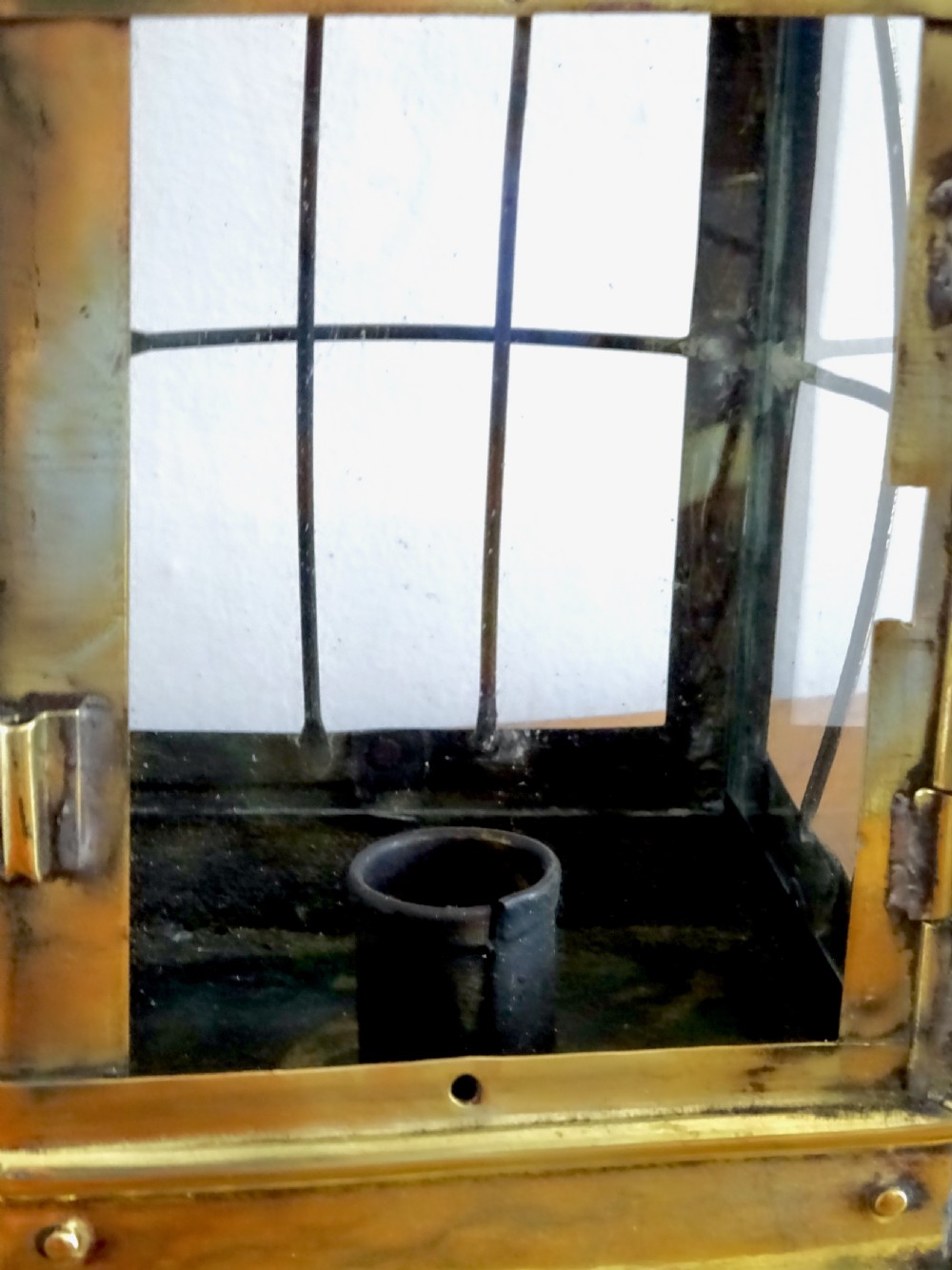 VICTORIAN BRASS CANDLE LANTERN View III