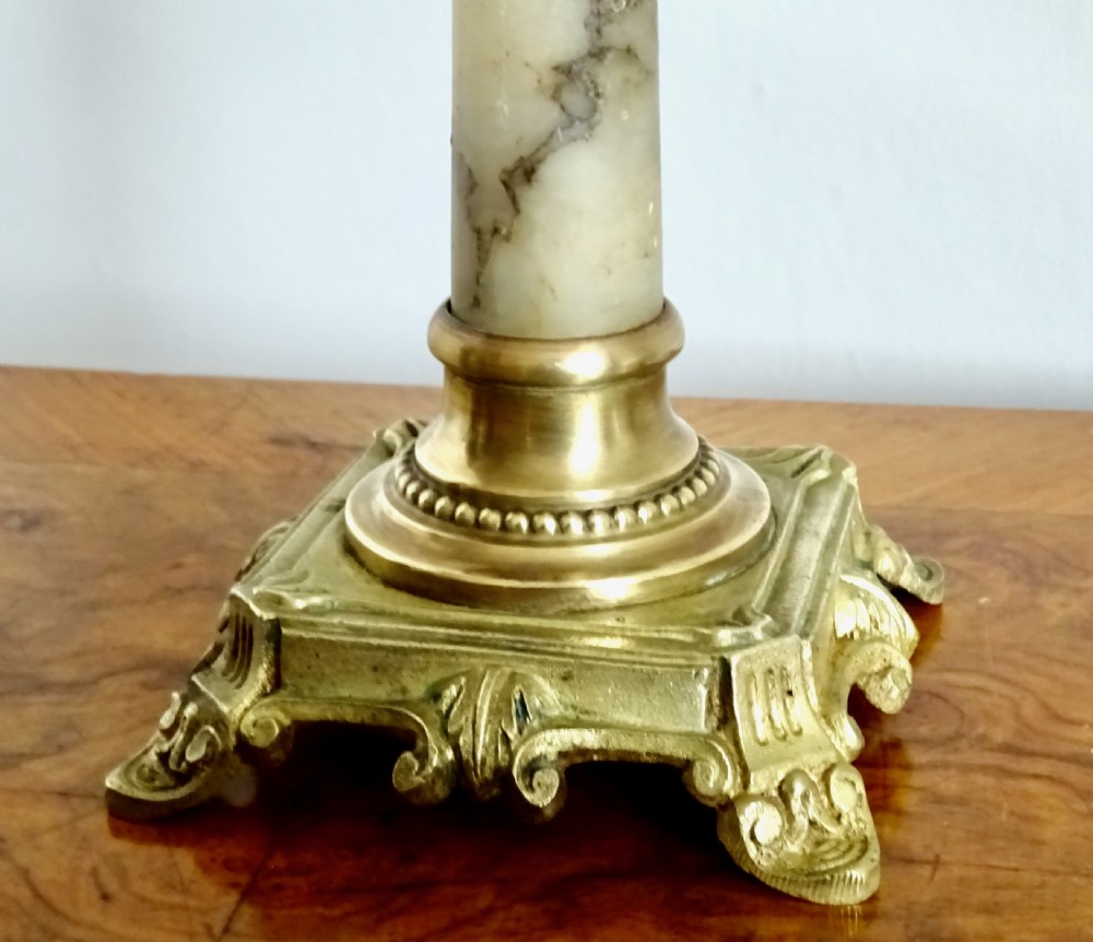 FRENCH OIL LAMP WITH ORIGINAL CHIMNEY View VII