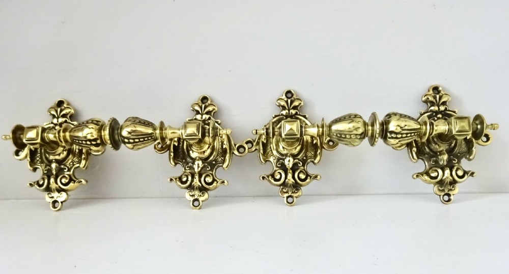 PAIR BRONZE VICTORIAN HANDLES