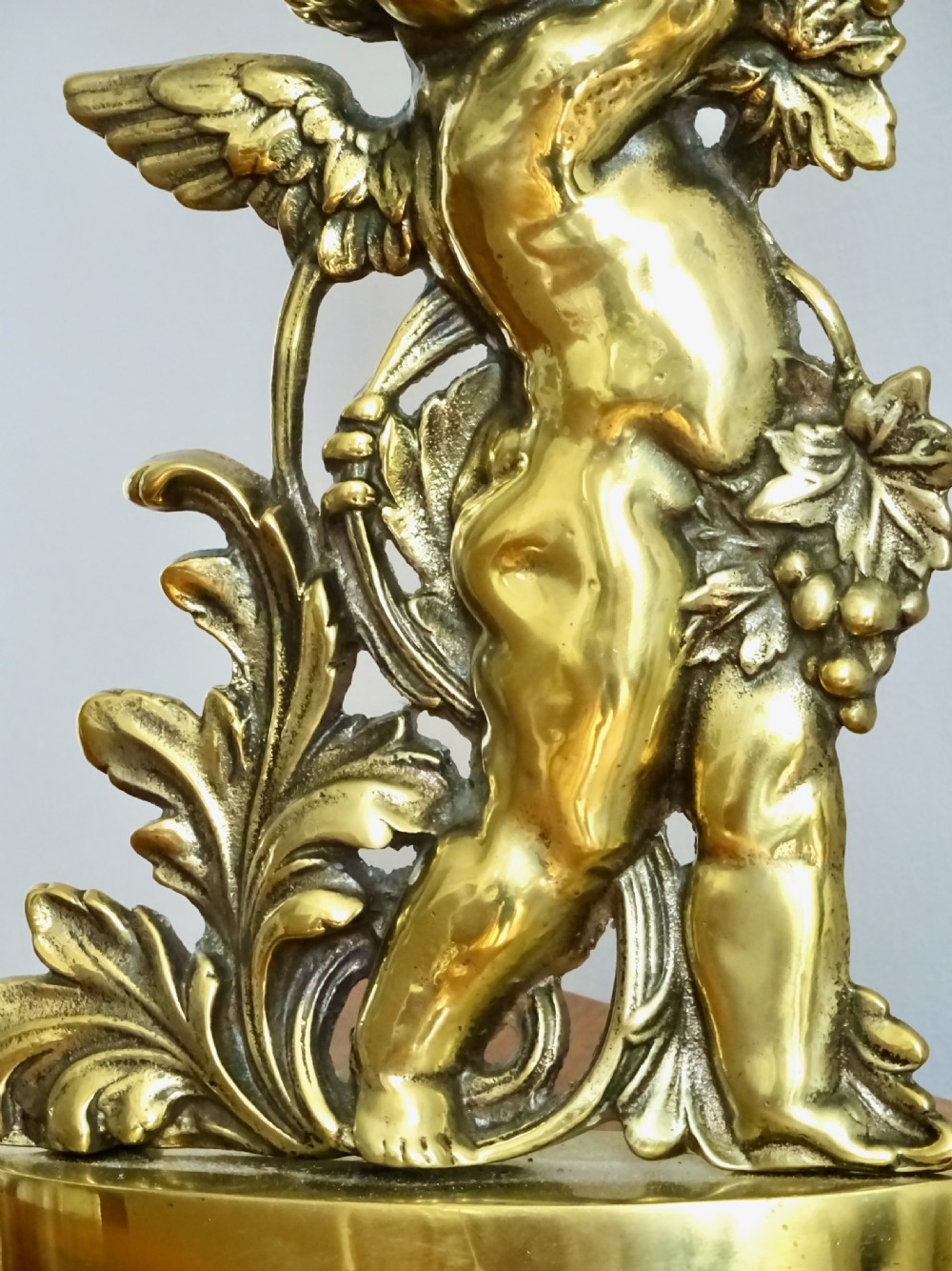 BRASS CHERUB DOORSTOP BY PEERAGE View II