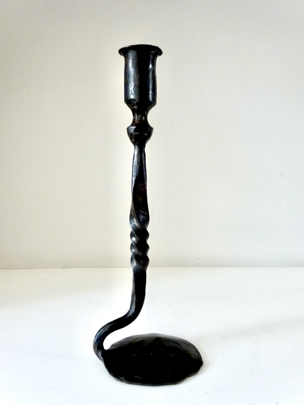 TALL SINGLE IRON CANDLESTICK View VIII
