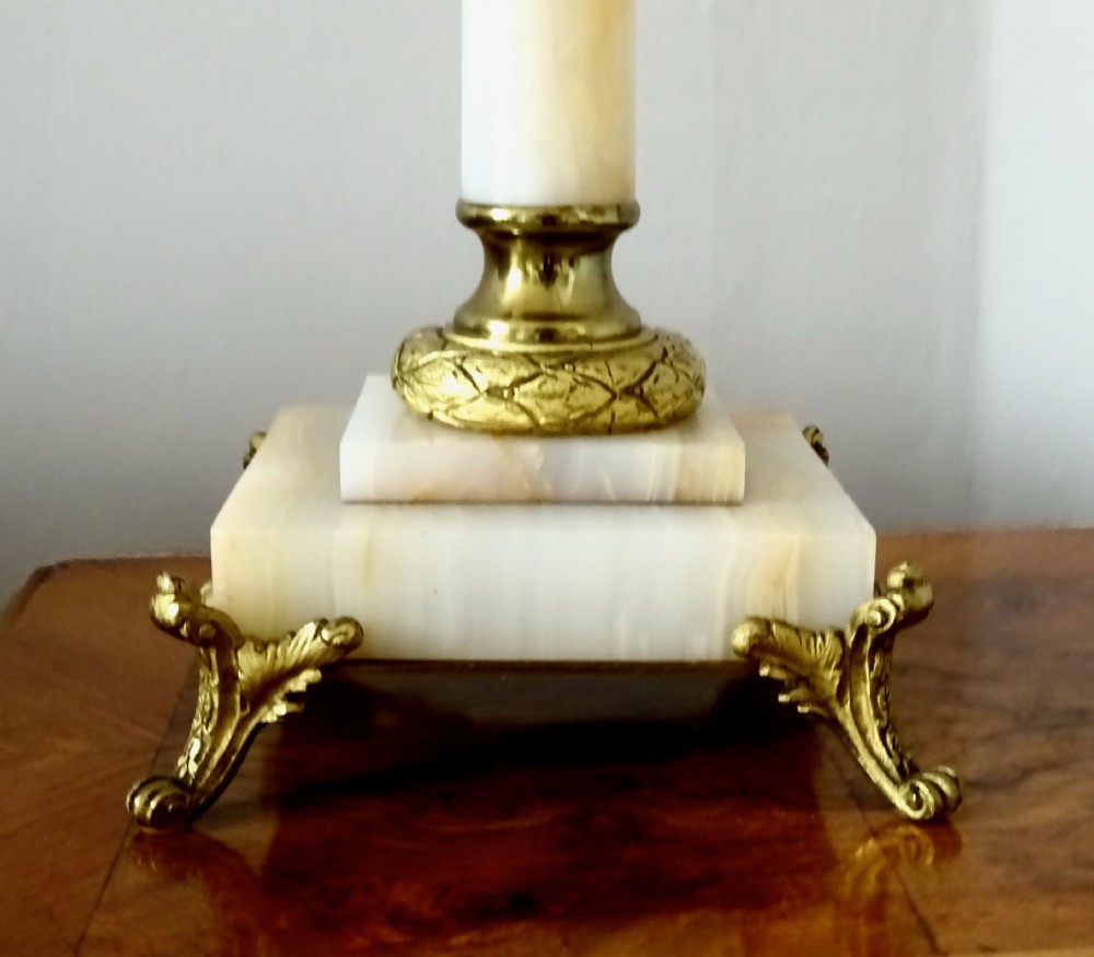 MARBLE AND BRASS TABLE LAMP View III