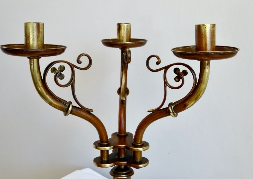 C1900-1930 A BRASS CANDLEABRA  View II