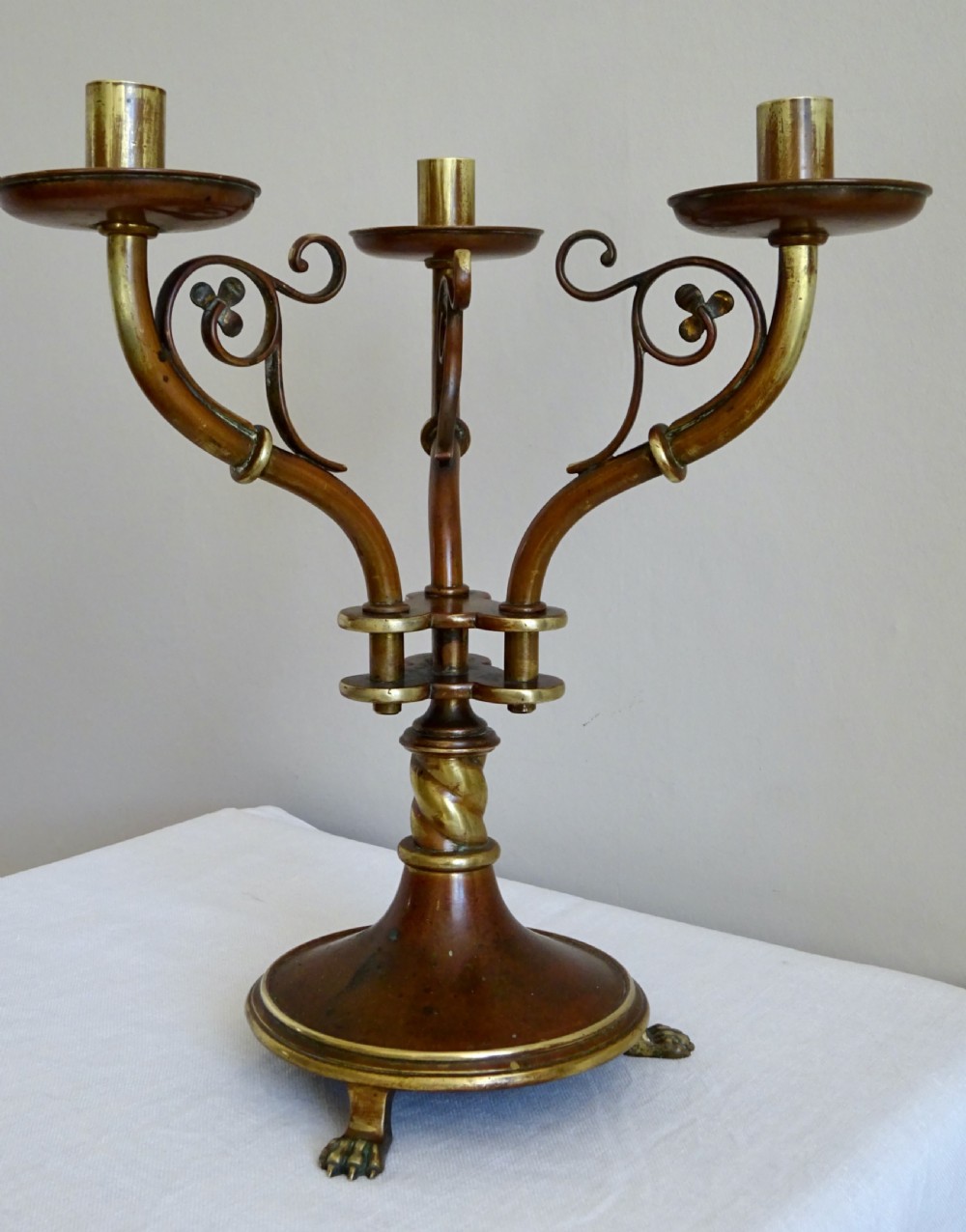 C1900-1930 A BRASS CANDLEABRA  View VII
