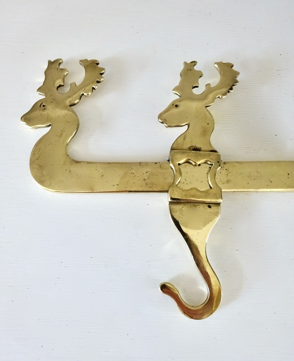 VICTORIAN WALL HANGER WITH STAGS HEADS View III