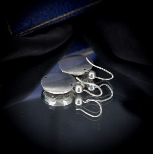 fig 4. Antique Victorian Silver Fern Leaf Aesthetic Drop Dangle Earrings