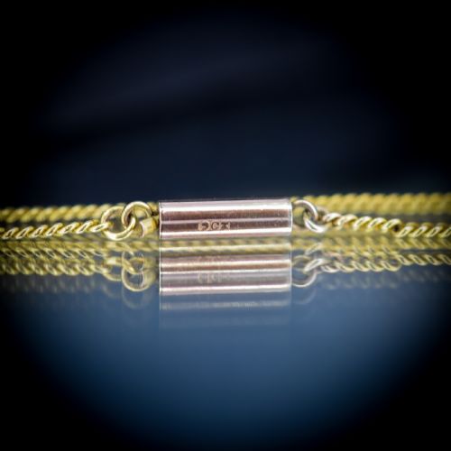 fig 4. Antique Victorian Short Curb Gold Chain Necklace with Barrel Clasp | 13