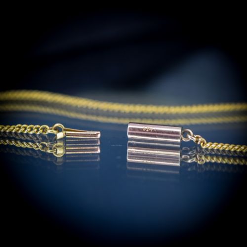 fig 6. Antique Victorian Short Curb Gold Chain Necklace with Barrel Clasp | 13
