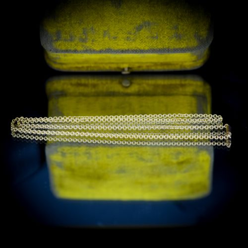 fig 3. Antique Victorian Short Gold Chain Necklace with Barrel Clasp | 17.5