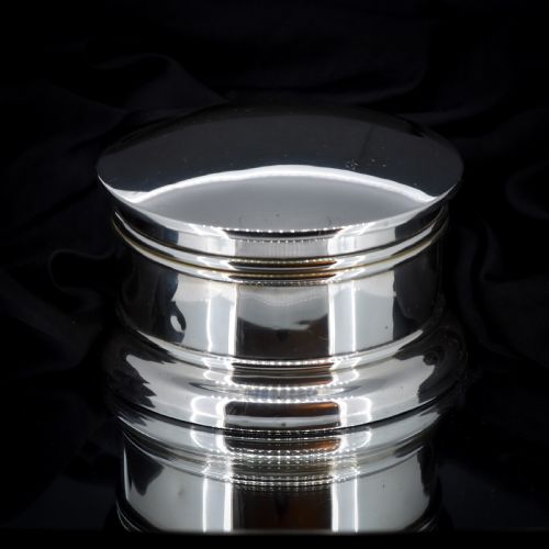 Art Deco '1926' Hallmarked Sterling Silver Large Heavy Jewellery Box with Mirror