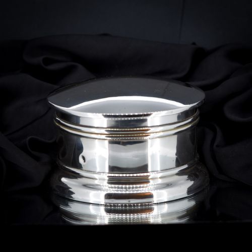 fig 3. Art Deco '1926' Hallmarked Sterling Silver Large Heavy Jewellery Box with Mirror