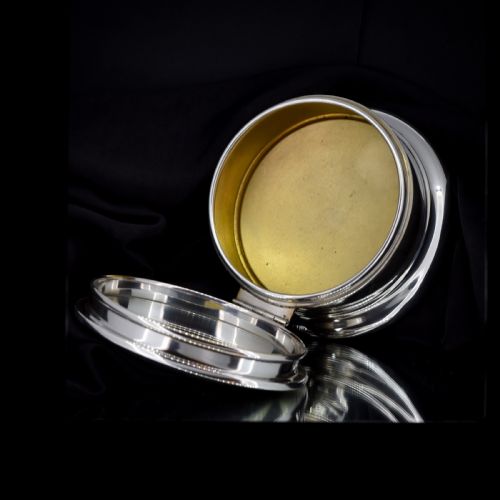 fig 6. Art Deco '1926' Hallmarked Sterling Silver Large Heavy Jewellery Box with Mirror