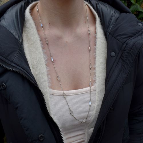 fig 1. Antique Moonstone Sterling Silver 28