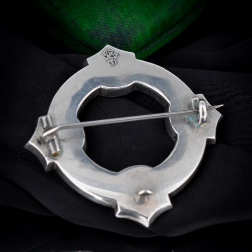 fig 1. Antique Victorian Scottish Agate Sterling Silver Brooch