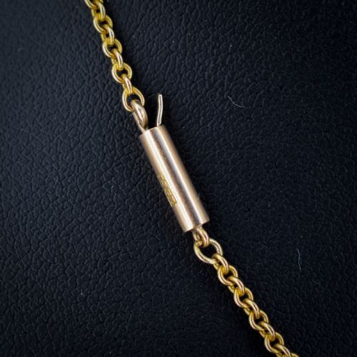ANTIQUE PASTE 'AUSTRALIA' 15CT GOLD DROP PENDANT NECKLACE 165 - ADDITIONAL PHOTO 2