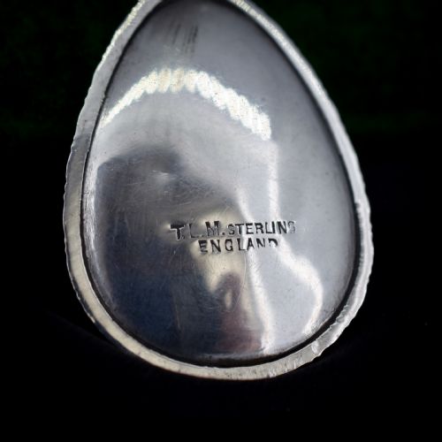 ART DECO BUTTERFLY WING STERLING SILVER PENDANT THOMAS L MOTT - ADDITIONAL PHOTO 10