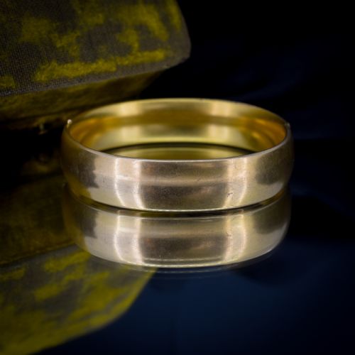 ANTIQUE 12CT GOLD FILLED FLORAL PASTE BANGLE BRACELET - ADDITIONAL PHOTO 6