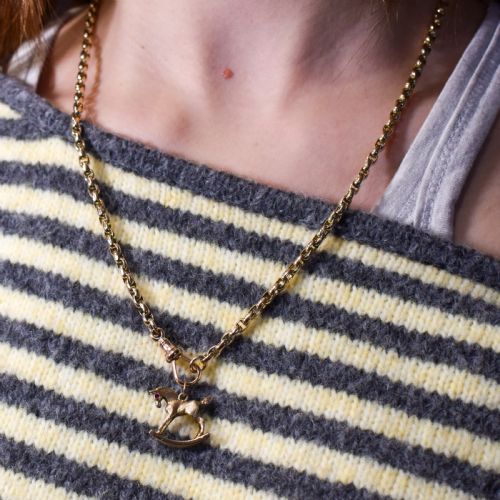 VINTAGE 9CT GOLD ROCKING HORSE CHARM PENDANT DATED 1967 - ADDITIONAL PHOTO 13