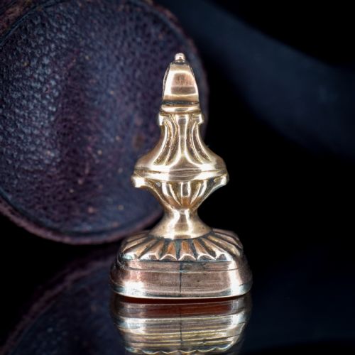 ANTIQUE CARNELIAN GREEK FIGURE INTAGLIO GOLD FOB PENDANT - ADDITIONAL PHOTO 5