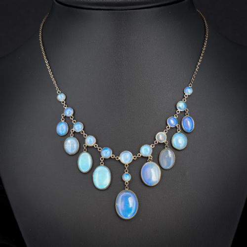 fig 2. Antique Edwardian Opal Fringe Festoon Necklace | 15