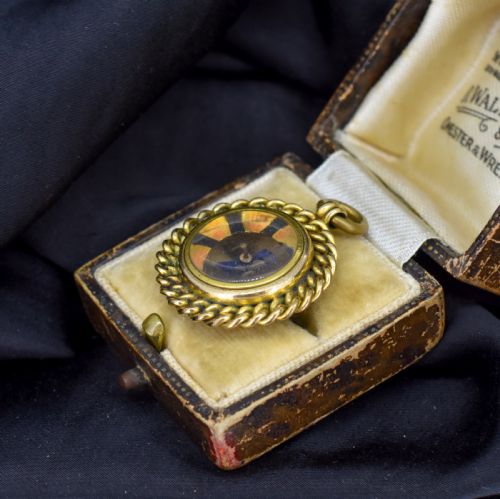 ANTIQUE ROLLED GOLD COMPASS PENDANT CHARM - ADDITIONAL PHOTO 4