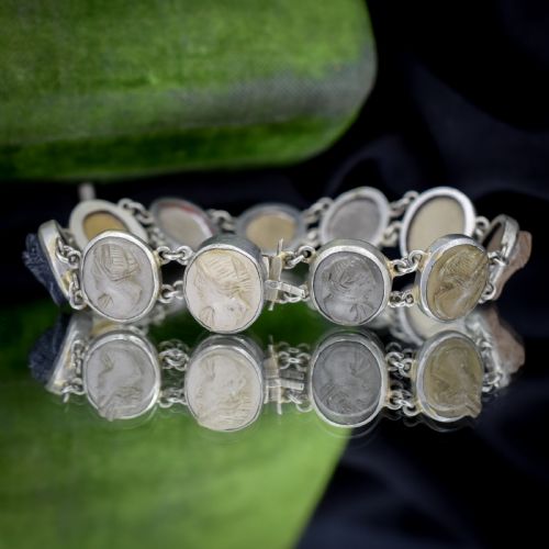 ANTIQUE VICTORIAN GRAND TOUR LAVA CAMEO PORTRAIT BRACELET 7 - ADDITIONAL PHOTO 6