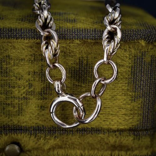 fig 2. Antique Victorian Lovers Knot Link 9ct Gold Bolt Ring Bracelet | 8.25