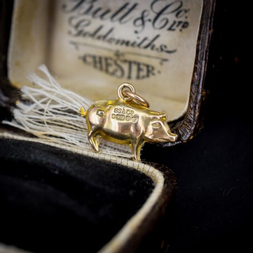 VINTAGE 9CT GOLD BOXER DOG CHARM PENDANT BIRMINGHAM 1962 - ADDITIONAL PHOTO 2