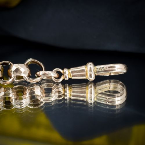 ANTIQUE FANCY LINK STARS AND BARS 9CT GOLD CHAIN BRACELET 8 - ADDITIONAL PHOTO 4